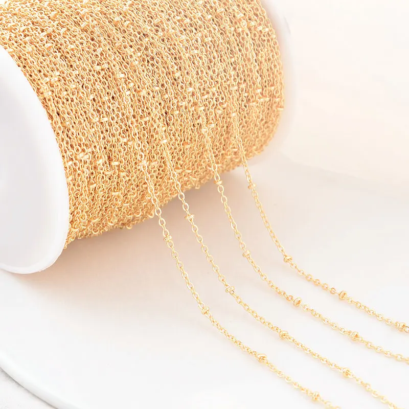 14K Gold Meters 2 Color Plated Brass Heart Oval Shape Necklace Chains High Quality Jewelry Accessories smile