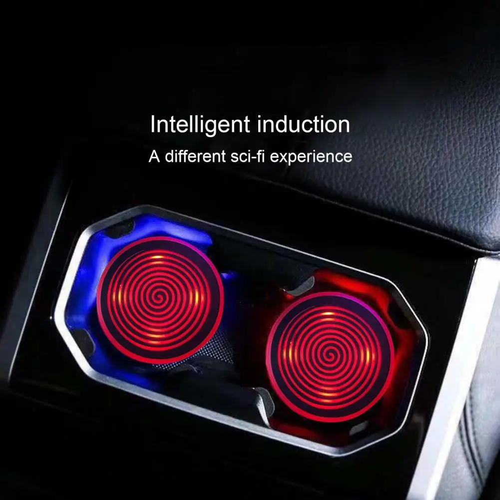 1pcs Car Led Lights Sport Interior Cup Holder Ambient Lamp Interior Accessorie For Renault