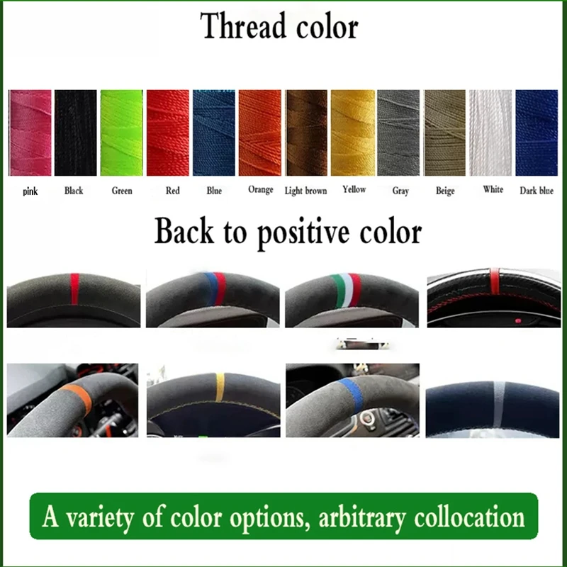 Steering Braid Wheel Car Cover For VW Golf 7 6 5 4 3 2 7 6 5 NK4 NK3 2 Polo Passat B8 Tiguan Suede Leather smile
