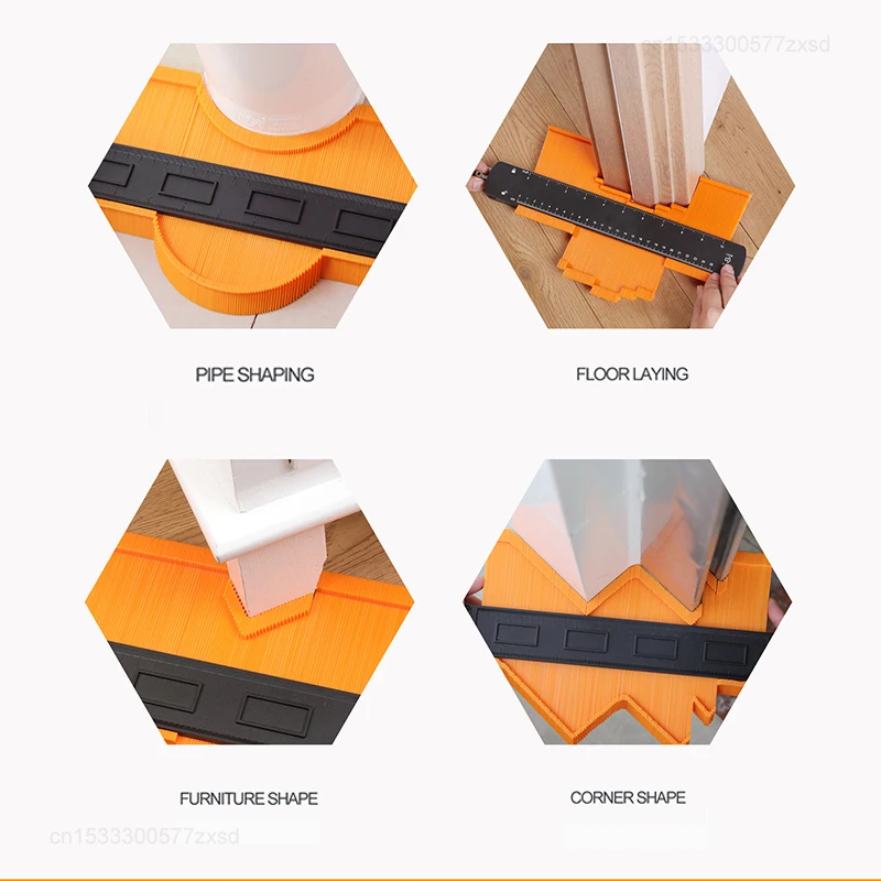 Profile Contour 2025 Gauges Line Copier Ruler With Lock Cutting new Template Profile Ceramic Tiles Tool Woodworking Measuring Tools Ruler