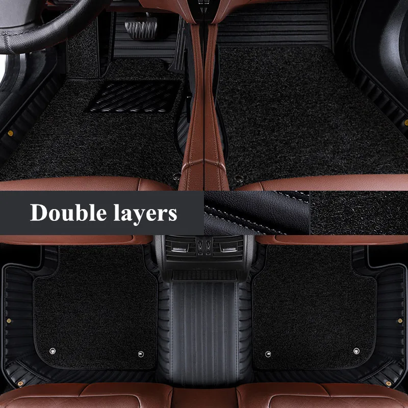 Good quality! Custom special car floor mats for Toyota Land Cruiser 100 5 seats 2007-1998 waterproof double layers carpets rugs