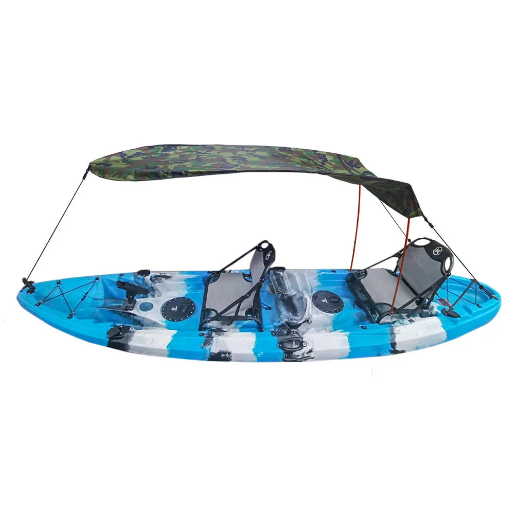 Set Universal Foldable 1 Boat Awning Durable Single Kayak Canoe ddmysmile Sun Shade Awning Canopy Lightweight Yacht Tourism Water Sports Smile
