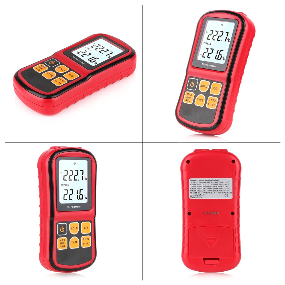 Professional Thermometer 2025 new Digital Measure Tool Thermometer Temperature Meter Tester with LCD Back light GM1312