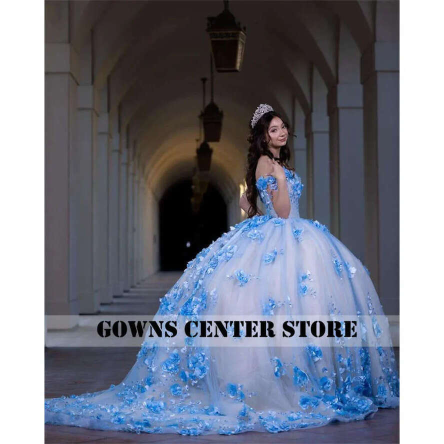 Princess Quinceanera Sweet Years Girl Birthday Party Dresses With Appliques Vestidos De