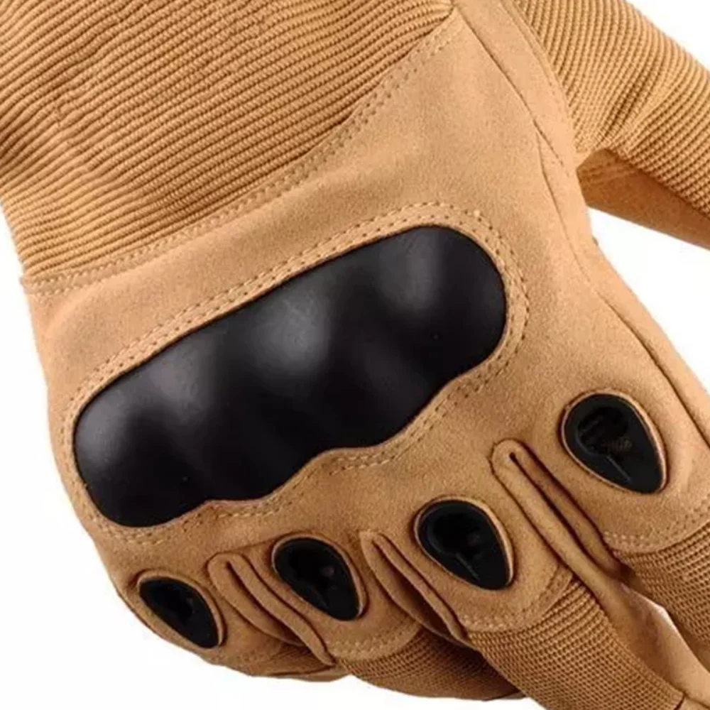 Climbing Canvas Gloves Outdoor Long Finger Hard Shell Gloves Special Forces Wear-resistant Anti Cut Hiking Riding Glove smile
