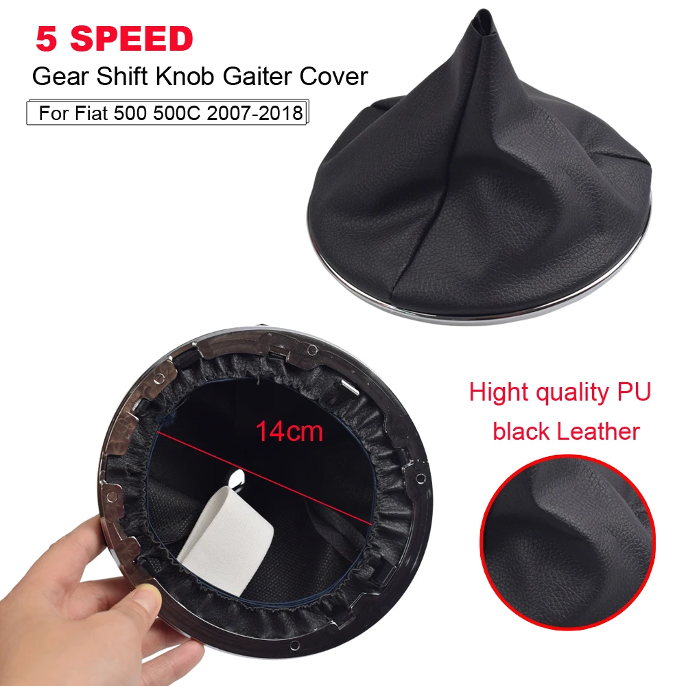 Speed Speed 5 6 Manual MT Chrome Car Gear Shift Knob For Fiat 500 2012 2013 2014 2015 2016 2017 2018 55344048 smile