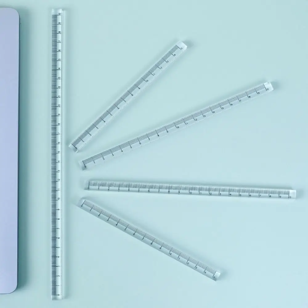 Transparent Straight new Ruler Creative 15/20/30CM 2025 Acrylic Quadrangular Ruler Cube Ruler Creative Stationery