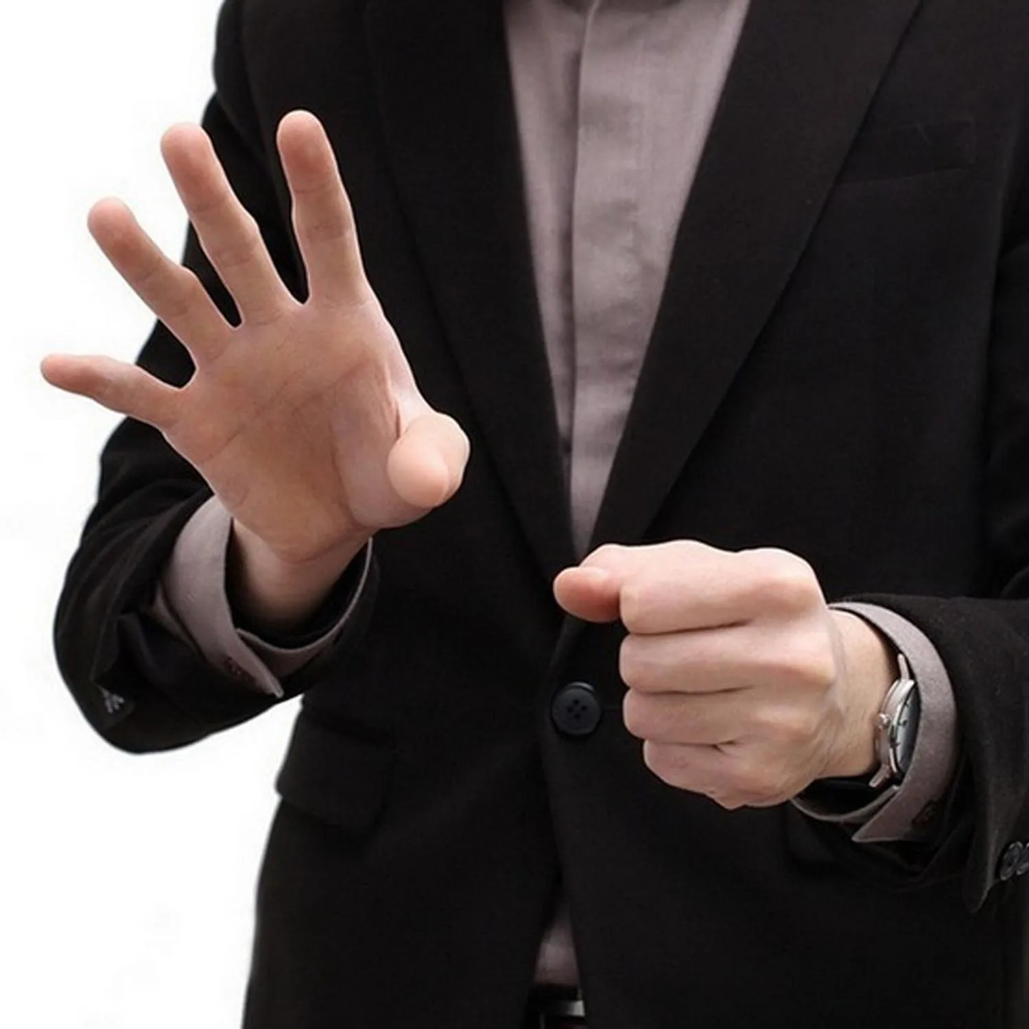 2/10PCS 2025 Magic Plastic Thumb Tip Fingers with Red Silk for Close new Up Vanishing Appearing Magic Tricks Props