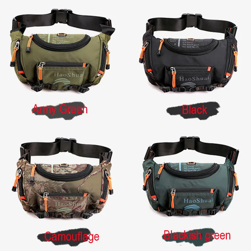 Outdoor Multifunctional Sports Waistpack Men Waterproof Chest Bag Leisure Travel Climbing Mountaineering Water Bottle Waist Pack