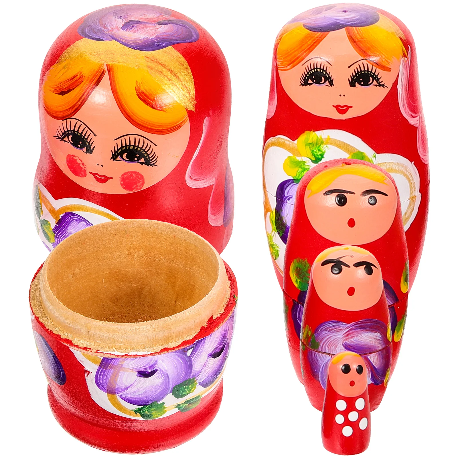 Matryoshka Wood Nesting new Russian Toy Household Kids 2025 Gift Wooden Girls Dolls