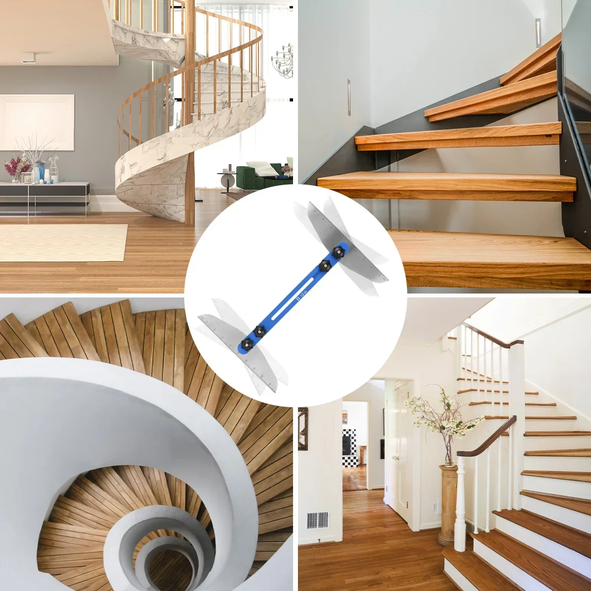 Stair Template Tool Angle new Ruler Stair Stair Tread Gauge Tread Template Tool For Stairs Risers 2025 Partitions Measuring Stair Tools