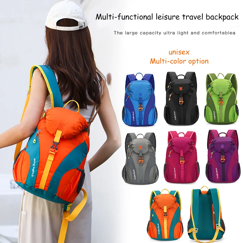 Bags ddmysmile Hiking Outdoor Travel Backpack 15L Waterproof Anti-Tear Quality Bag Men Women Climbing Travel Cycling Sports Backpack Smile