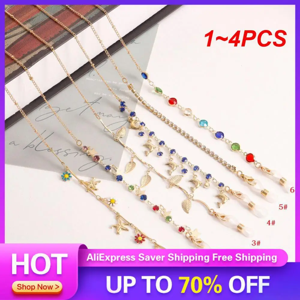 a d Hanging PCS Rope Painted Mask Oil Drop Flower Elegant Sweet Glasses Chains Accessories Eyeglasses Lanyard