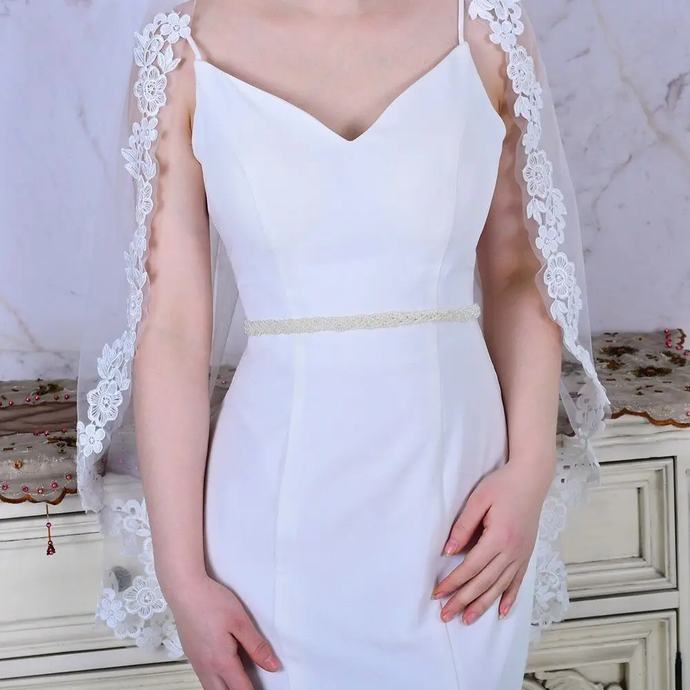 Belt Ayicuthia Pearls Wedding Handmade Crystal Bridal Sash Simple Bridal Belt Sash For Wedding ddmysmile Dresses Y35 Smile