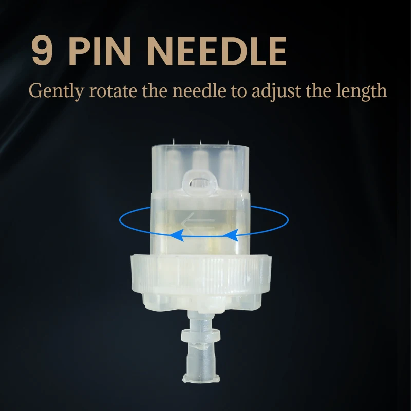 32G 0-2mm 9 pins Screw Multi Needle Disposable Korean Technology Adjustable Needle Anti Wrinkles Skin Care Tool