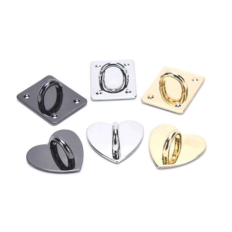 10pcs/lot 25mm Non-detachable Metal Heart O&D Ring Side Clip Buckle Hardware Hook Accessories DIY Arch Bridge Pendant Hanger