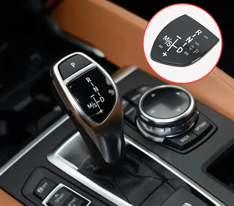 Knob Car Gear Shift Panel Cover For 1 2 3 4 5 7 Series F10 F11 F01 F02 X1 X3 X4 X5 X6 M3 M5 F30 F32 F48 F25 F15 F16 smile