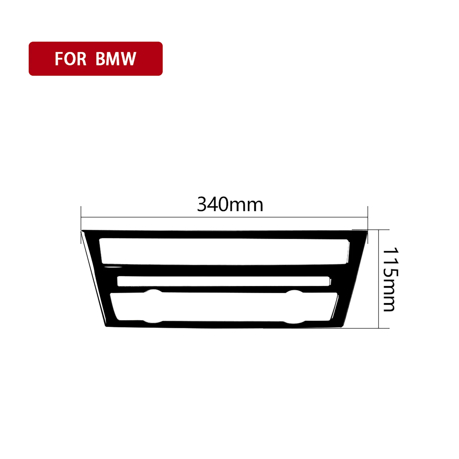 For BMW 5 Series F07 5GT 535i 2010-2016 Piano Black CD Panel Center Console Air Conditioning Cover Car Trim Accessories Sticker