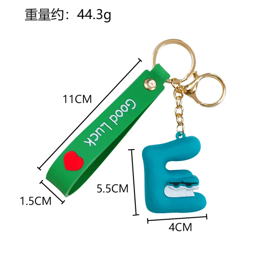 Creative Alphabet Lore Keychains Children Toys English Letters Animal Pendant for Students Bag Accessories Christmas Gifts