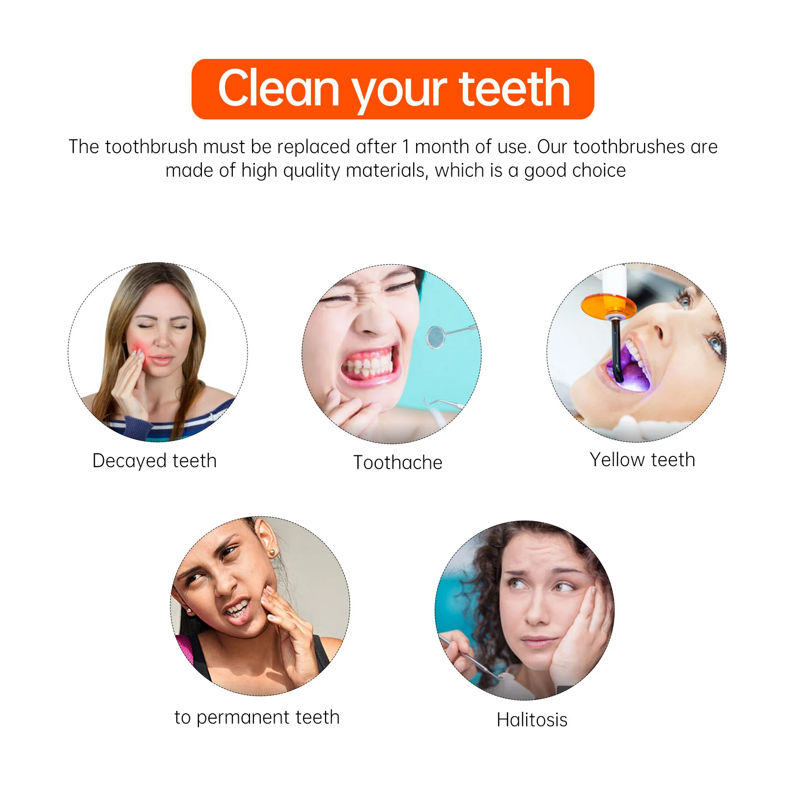 ddmysmile Pcs Head 20 Small Bamboo Eco-Friendly Toothbrushes Comfortable Women Dental Smile