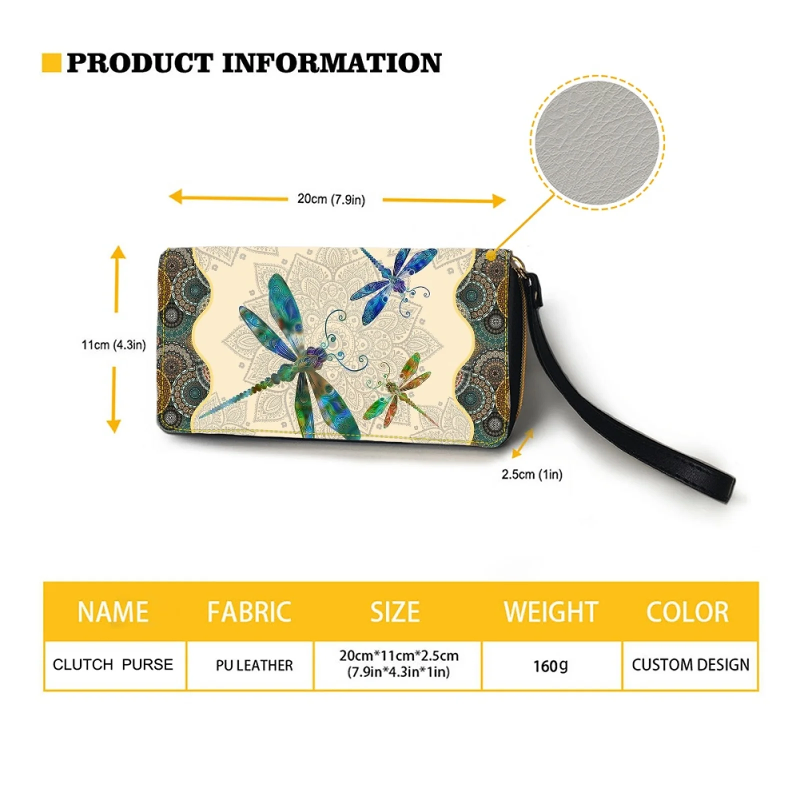 Belidome Mandala Dragoy Gift Cute Wristlet Wallet for Women PU Leather Zip new Around 2025 Purse RFID Blocking Card Holder Clutch Bags