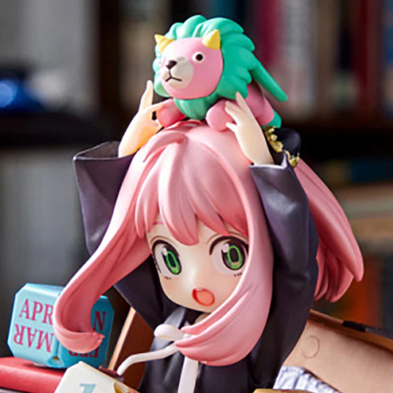 Spy X Family Anime Anya Figure Toys Loid Yor Forger Chibi Anua Figure With Base Figurine PVC Model Dolls Toy Gifts For Kids smile