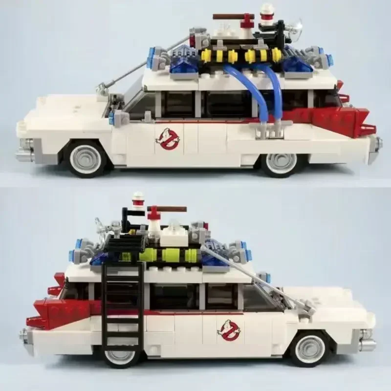 In Stock MOC Compatible 21108 Ghost Busters Ecto-1 Movie Car Building Blocks DIY Toys Assembly Model For Kids Boys Girls Gifts