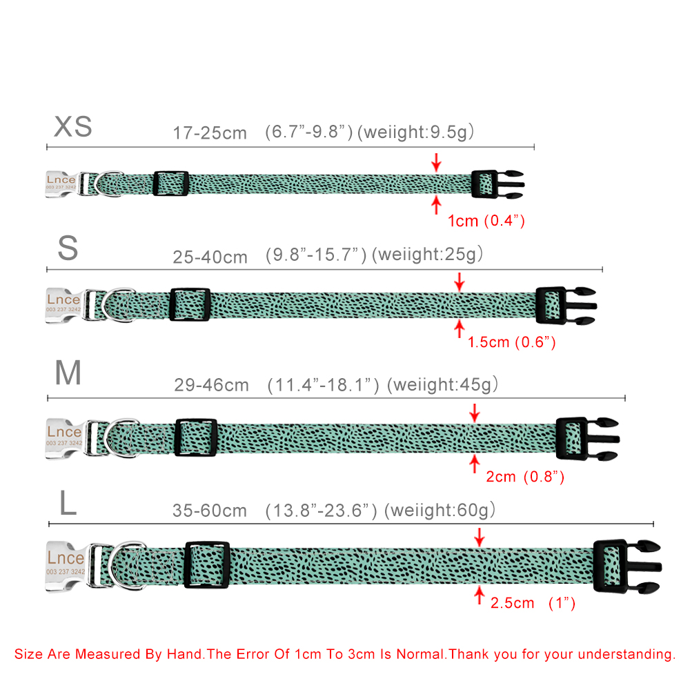 Dog Collar Small Medium Large Dogs,Adjustable Soft Puppy Collars with Name Engraved Metal Buckle Custom Dog Collar Personalized