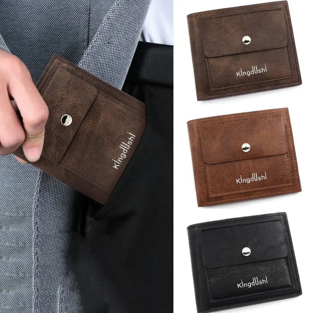 Classic Men Wallet Leather Black Soft Purse Coin Pocket Credit Card Holder smile