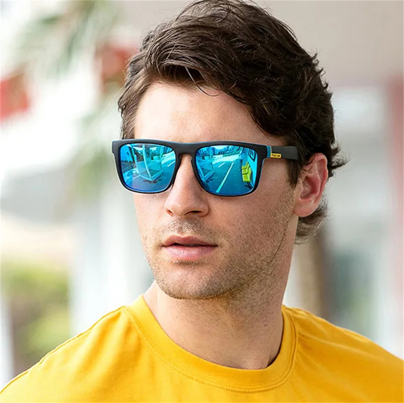 Square Polarized Sunglasses Men Oversized Fashion Vintage Women Retro Driving Fishing Luxury Brand Designer Sun Glasses Mirror UV400 Eyewear CAVALLO B