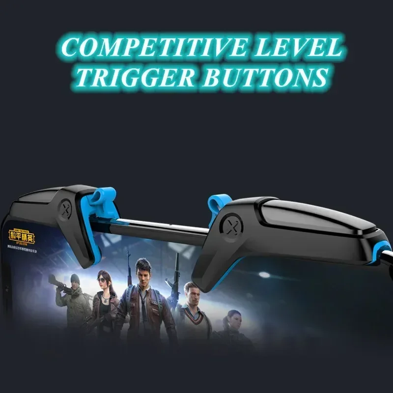 Gamepad 2Pcs 4 Fingers Trigger Mobile Phone Gaming Accessories For PUBG ddmysmile Aim Shooting Game Joystick Controller For Iphone Android Smile