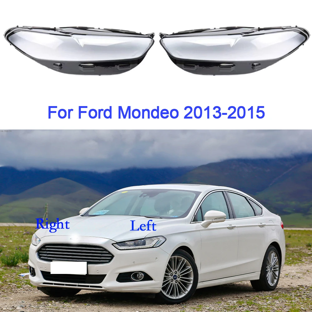 Car Headlight Glass For Ford Mondeo 2013 2014 2015 Transparent Cover Lampshade Replacement Headlamp Shell PVC Car Accessories