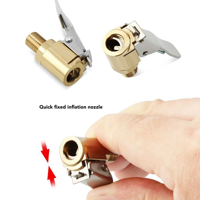 Car Air Pump Thread Nozzle Adapter 8MM Tyre Wheel Tire Air Chuck Inflator Pump Valve Clip Clamp Connector Adapter
