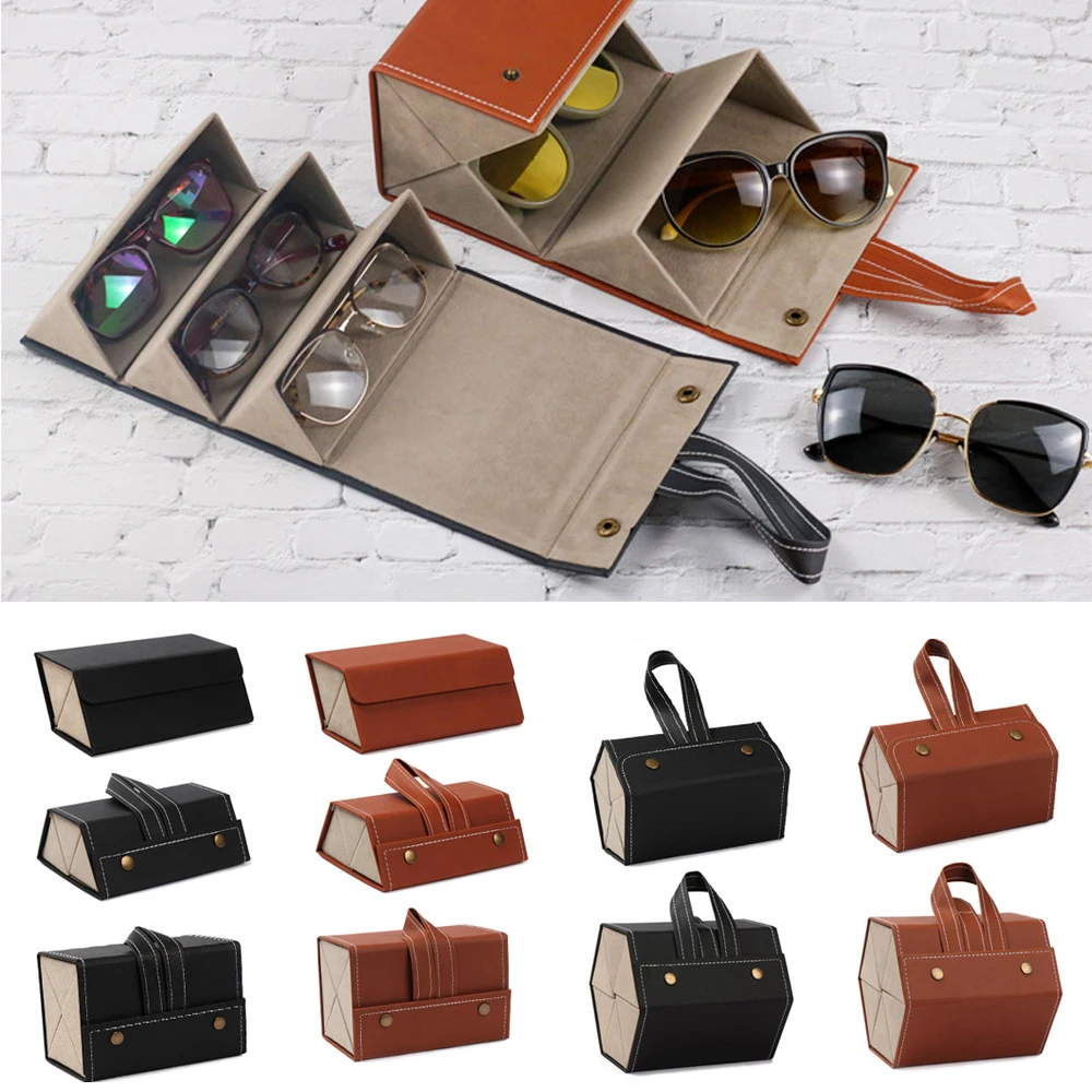 Multi-slot Display Portable Eyeglasses Holder Storage Box Sunglasses Case Glasses Organizer