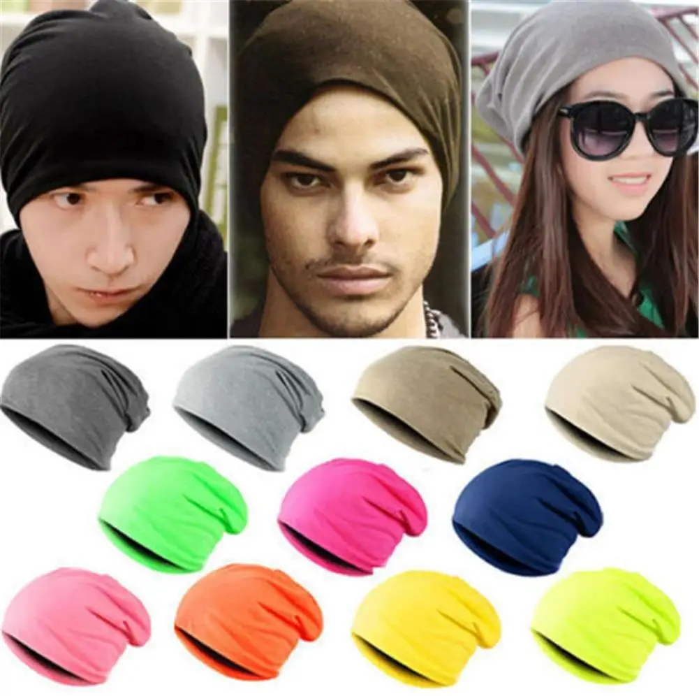 Spring Autumn Women Men Unisex Knitted Winter Cap Casual Beanies Solid Color Hip-hop Snap Slouch Skullies Bonnet Hat Gorro