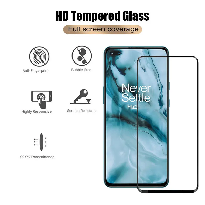 Cover 5Pcs Tempered Full ddmysmile Glass For Oneplus Ace Pro 9 9R 9Rt 10T Nord 2T CE 2 3 Lite N10 N100 N20 SE N200 N30 Screen Protector Smile