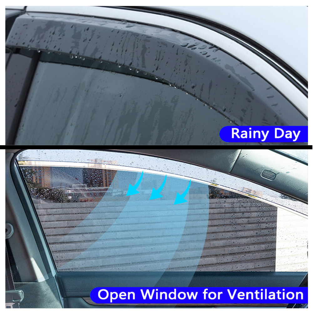 4x Window Visors For Kia K5 JF Optima 2016 2017 2018 2019 2020 Car Side Rain Sun Wind Shield Deflectors Guards Trim Accessories