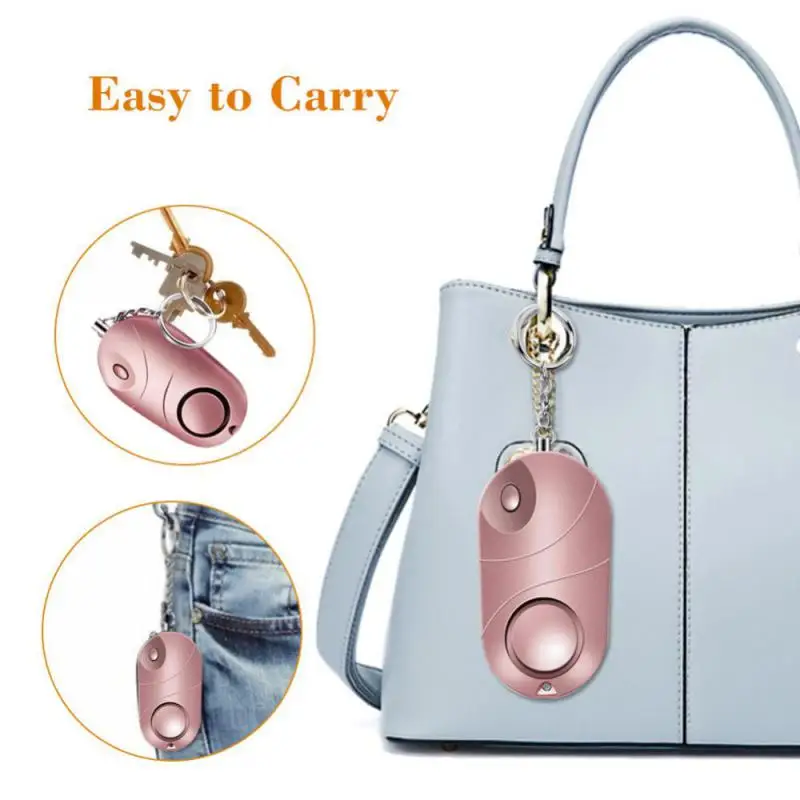 Personal Alarm Emergency Alarm Self-Defense Security Alarm Keychain LED Light Protect Alert Safety Scream Loud For Kid Girl
