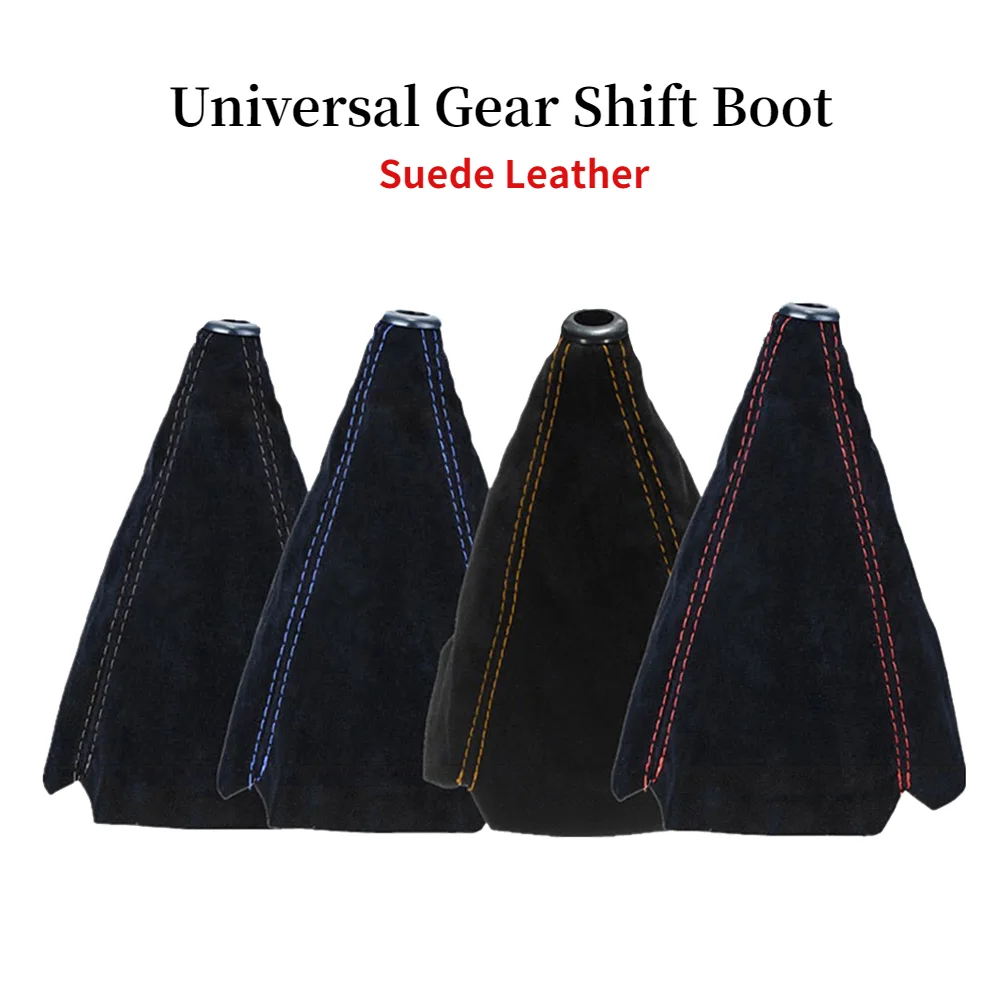 Suede Leather Car Gear Shift Collars Universal Auto Car 2025 new Manual Stick Shifter Knob Gear Shift Boot Cover Gaiter Accessories