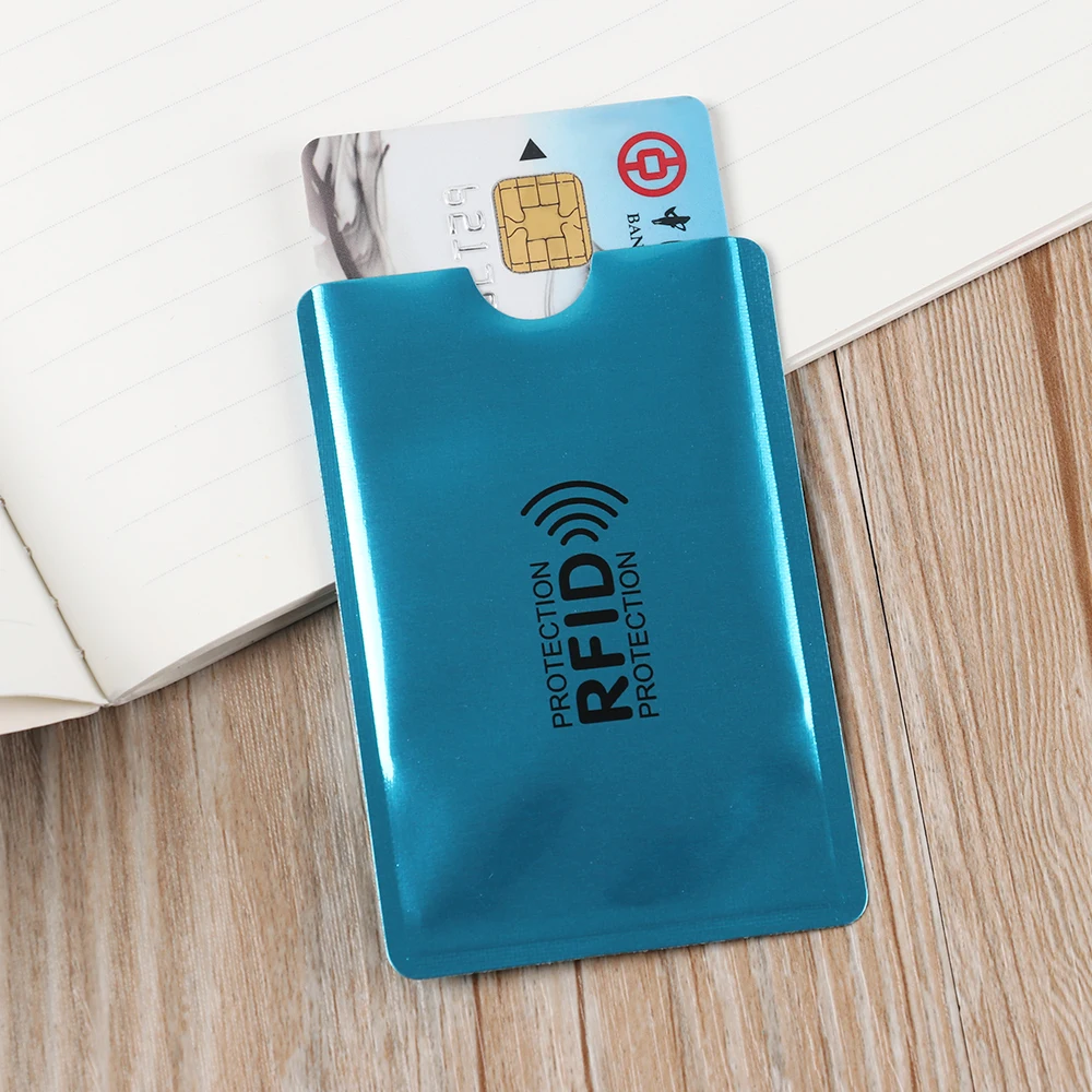 5Pcs Safety Bank Aluminium Anti-theft Sleeve Wallet Protect Case Cover RFID Blocking Card Holder