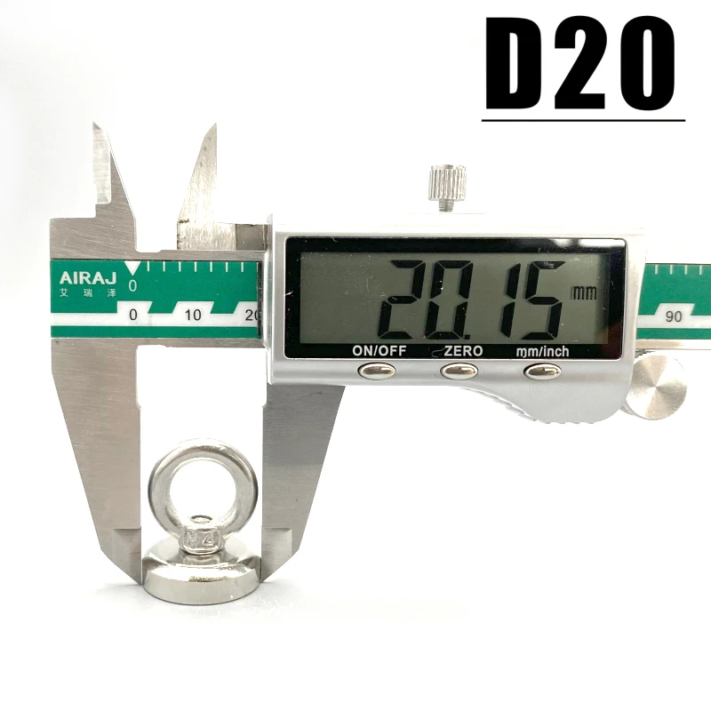 Saage Magnets 1/2/3/5Pcs Hook D20 NdFeB Magnetic Material MAGNET D20mm Strong Super Wall Hanger Steel Imanes smile