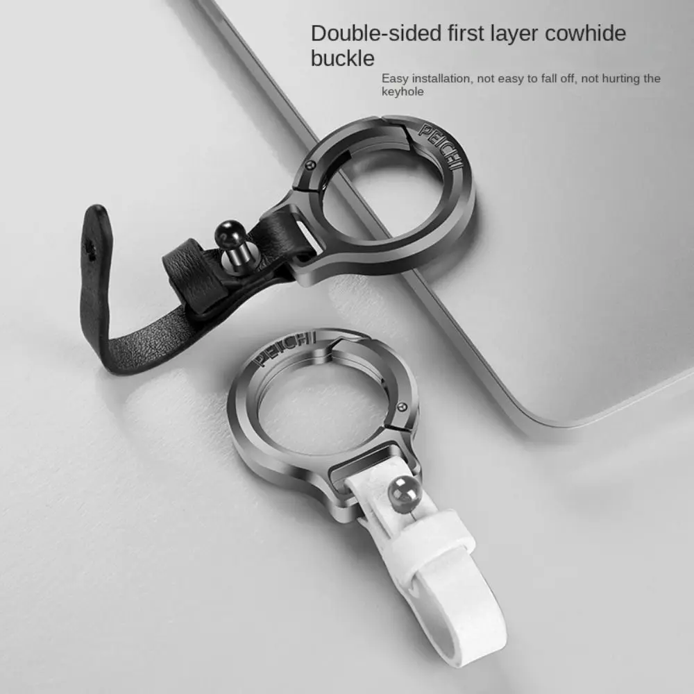 Zinc Alloy Leather Keychain Car Key Holder Portable Carabiner new Waist Belt Buckle Durable Small Key 2025 Rings for Men Women Gift
