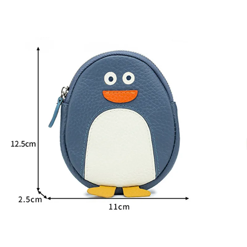 Penguin Leather Women's Cute Wallet New Creative Compartment ddmysmile Coin Purse Mini Clutch Bag Small Handbag Money Bag For Female Smile