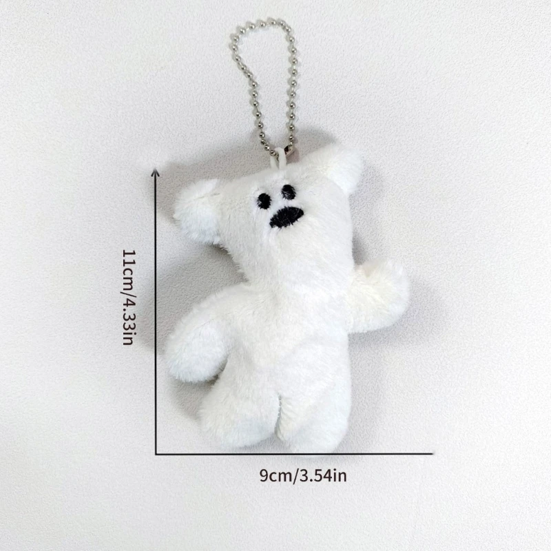 Keychain Bear Keyring Plushes Stuffed Animal Pendant Soft Key ddmysmile Rings T8de Smile