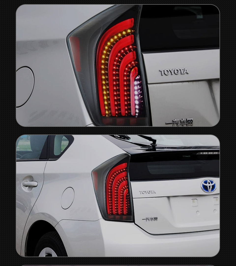 Car Styling for Toyota PRIUS Hybrid 2009-2014 Taillight DRL Rear Lamp Dynamic Turn Signal LED Brake Lights