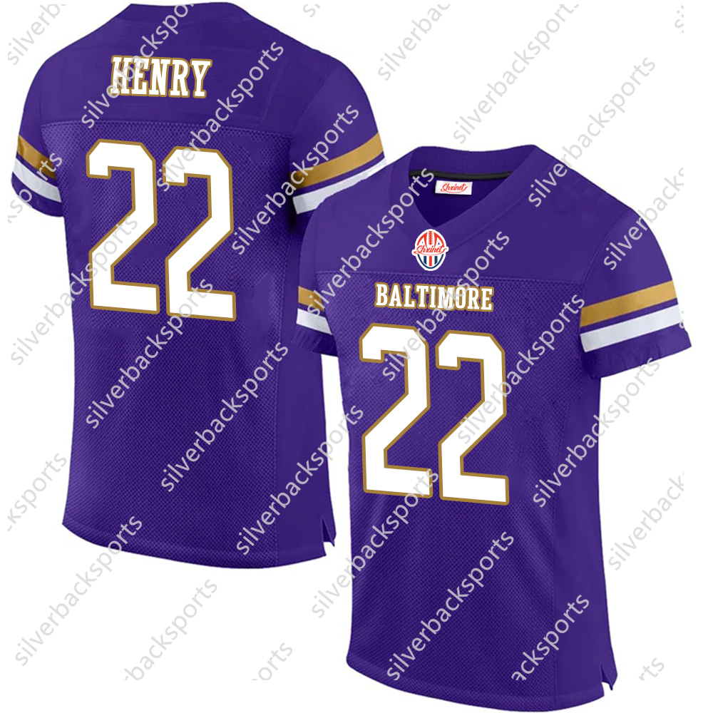 14 Hamilton Derrick Herny 8 Lamar Jcakson Football Jersey 52 R.Lewis Mark Andrews Purple Customized Any Name Number Jerseys Wear This baseball uniform