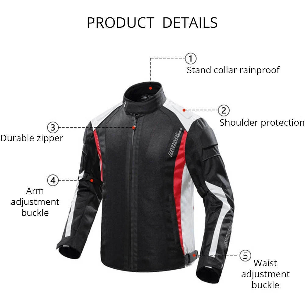 Motorcycle Jacket KEMIMOTO Men's Breathable Motocross Jacket Detachable Body Protector Moto Chaqueta Mesh Motoqueiro smile