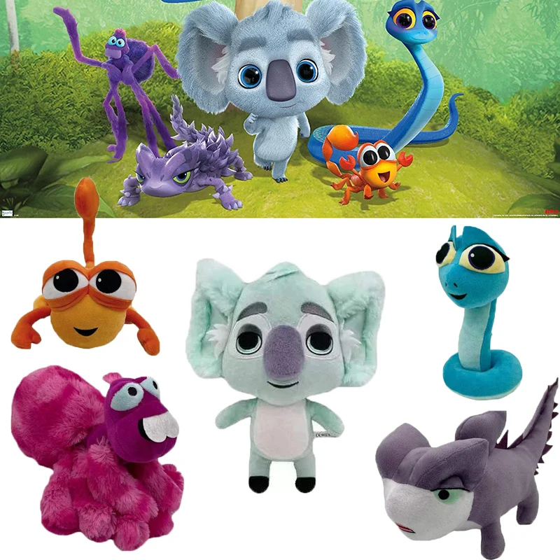 Back Set of 5pcs To The Outback Plush Toys Frank Maddie Voice Chaz Plushie Figure Koala Lizard Snake Stuffed Animal Fans Gifts smile