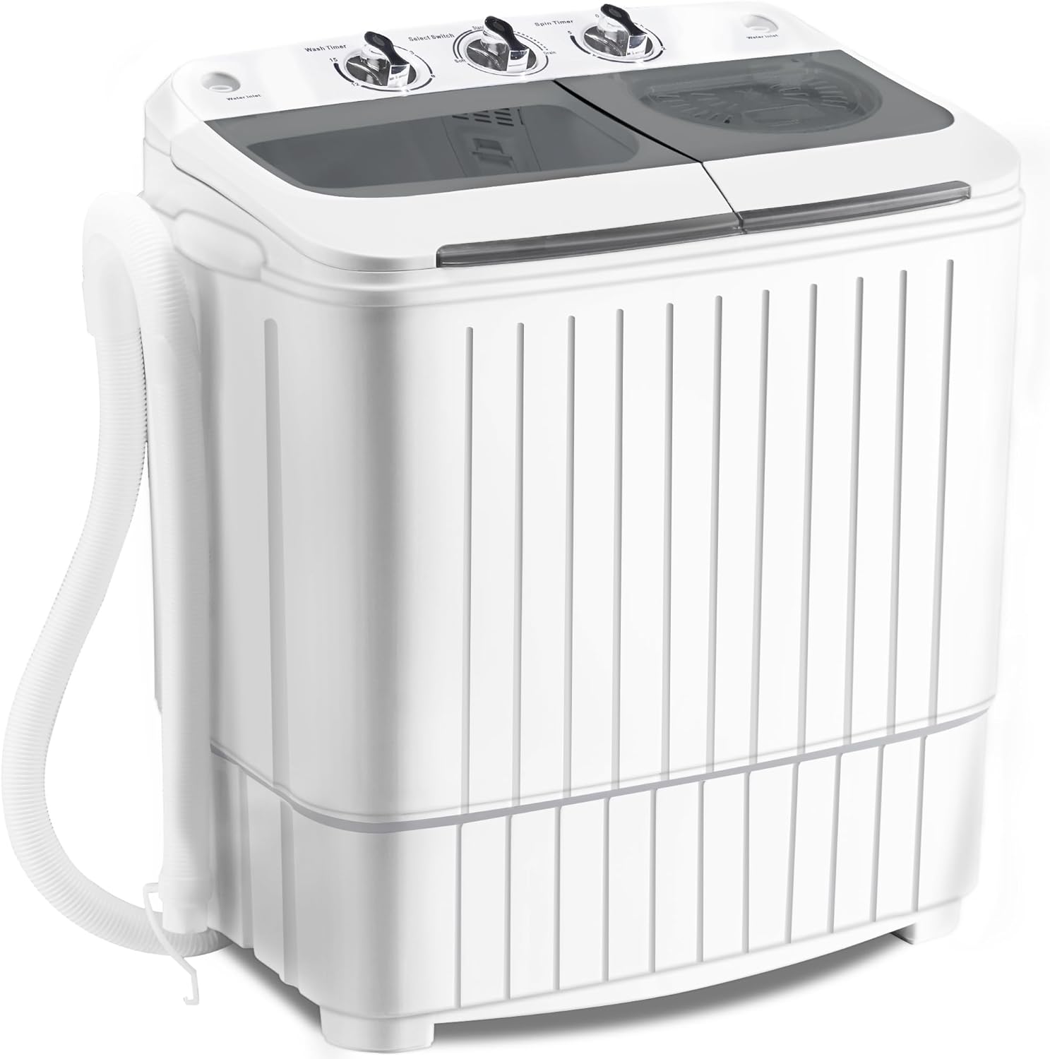 Spurgehom Portable Washing Machine,17.6 lbs Mini Washing Machine Washer(11 lbs) & Spiner(6.6 lbs),Washer and Dryer Combo with Pr