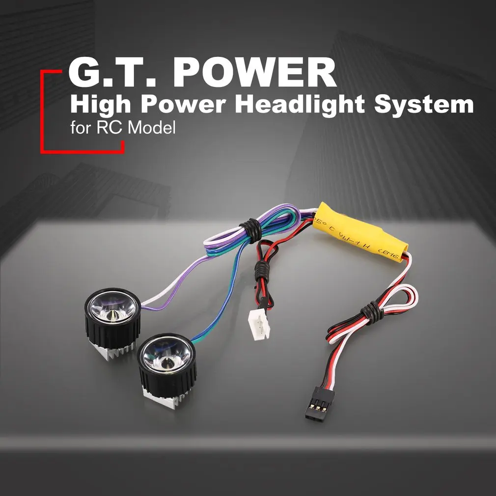 G.T.POWER High Power System Headlight Bright LED Light / Lamp for RC Car RC Crawler Airplane Boat Accessories